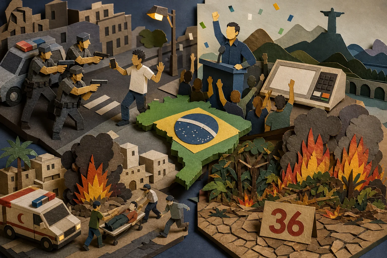 Ação da PM mata jovem em SP, RJ define eleição e Amazonas enfrenta queimadas