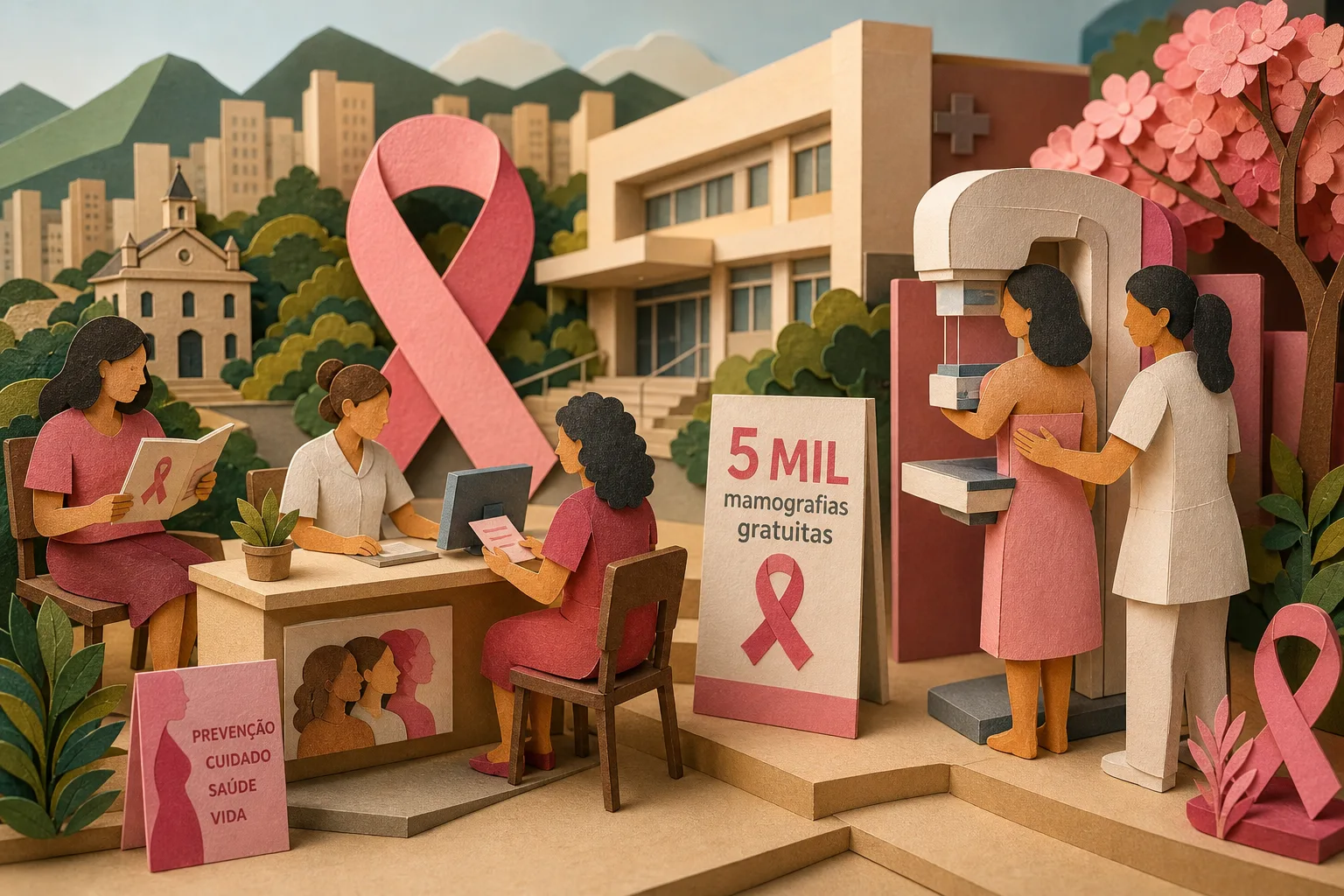 Ação de Outubro Rosa disponibiliza 5 mil mamografias gratuitas na capital mineira