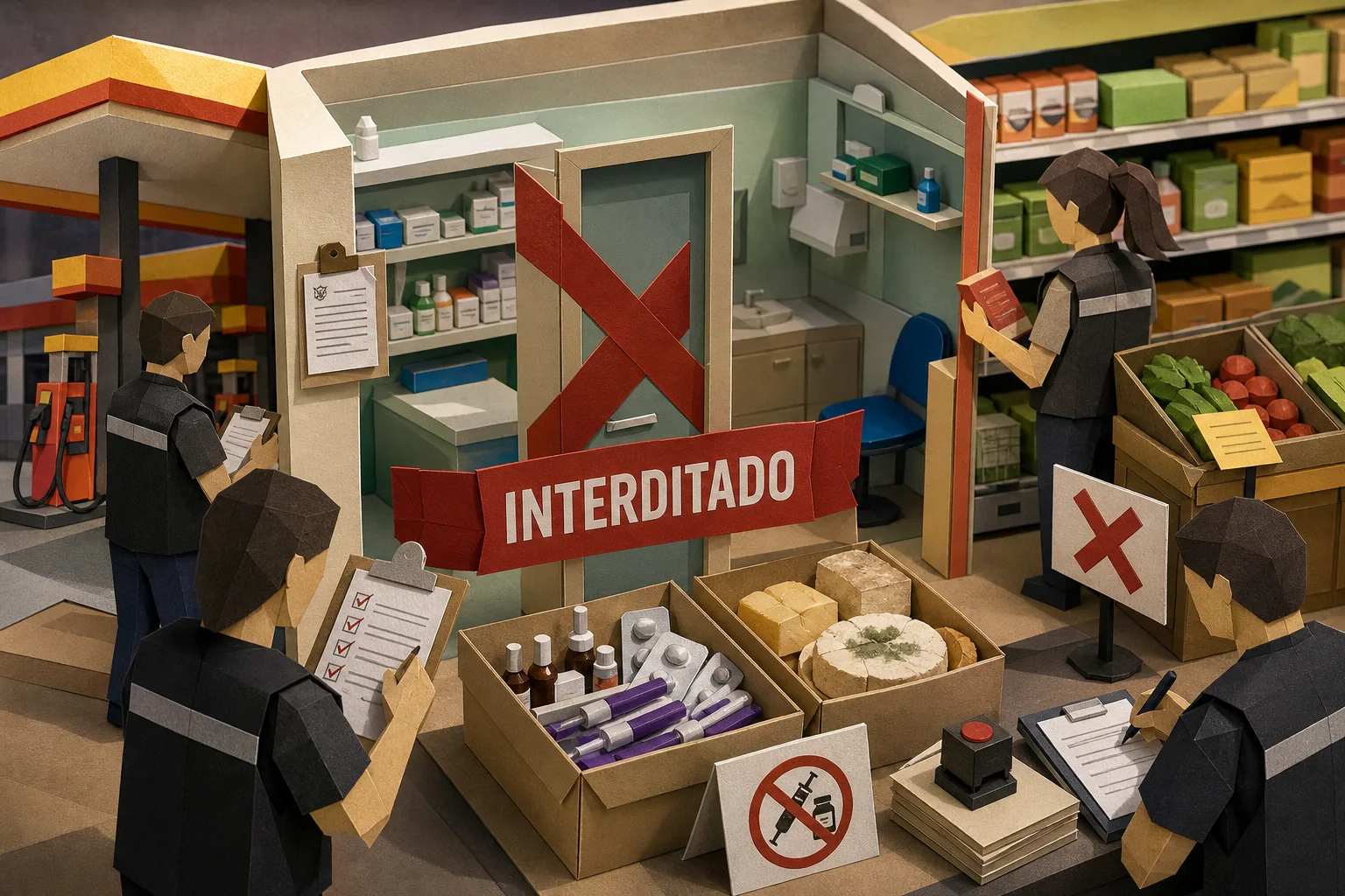 Ação do Procon interdita ala de farmácia e autua comércios em Piancó