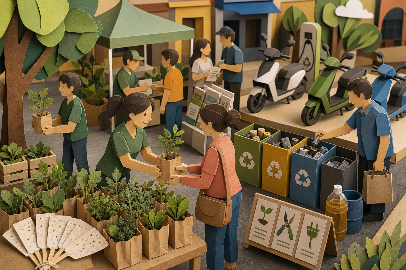 Ação socioambiental distribui milhares de mudas e recolhe recicláveis em Itatiaia