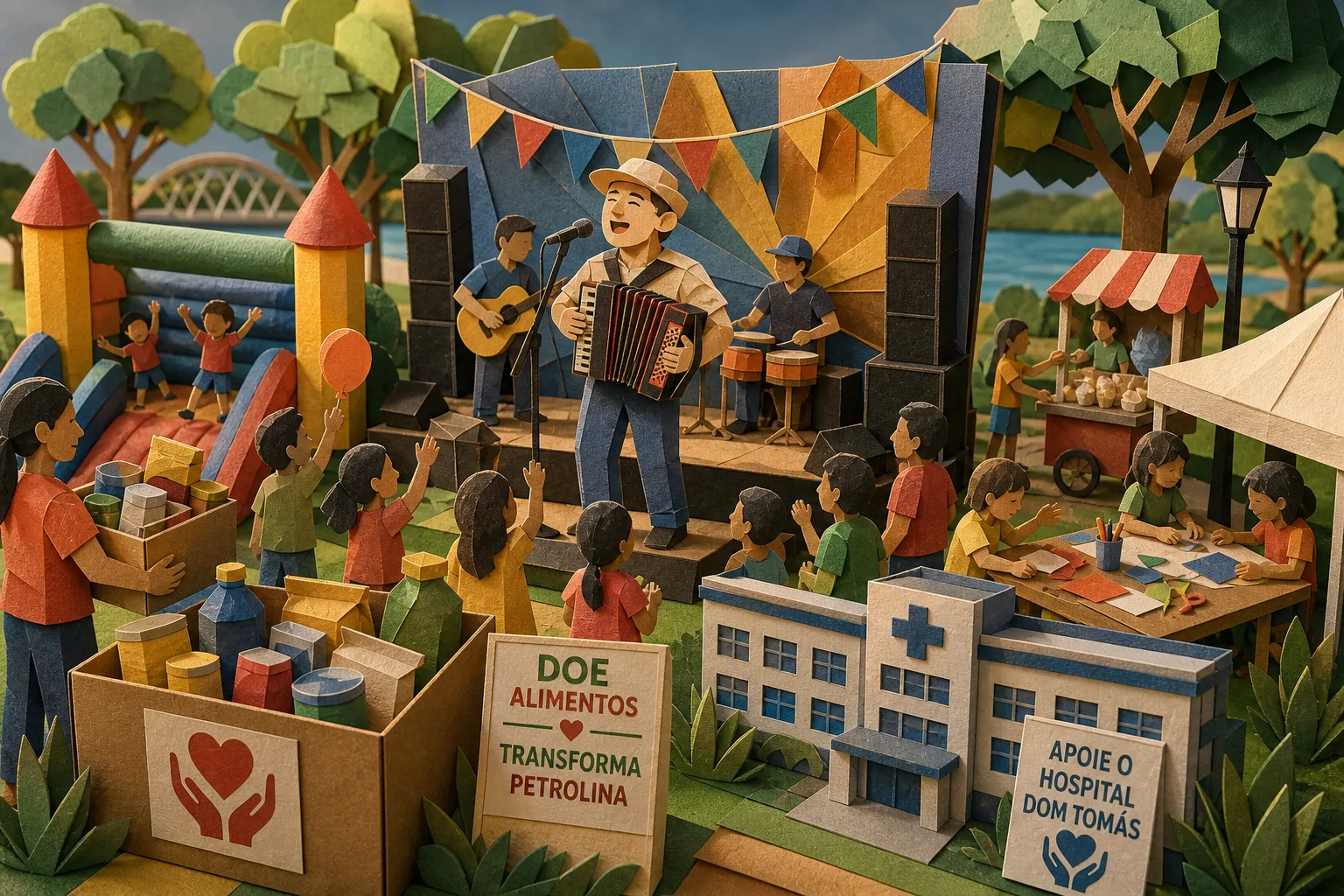 Ação solidária reúne show de João Gomes e atividades infantis em parque de Petrolina