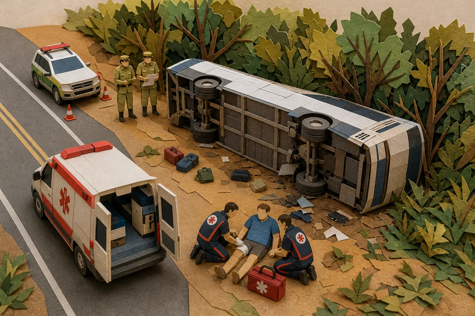 Acidente com ônibus de viagem deixa um ferido na PI-141 em São João do Piauí