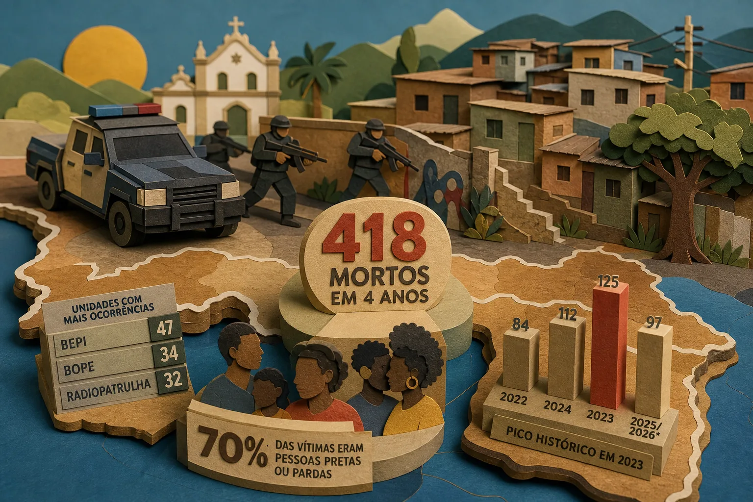 Ações de agentes de segurança deixam 418 mortos em Pernambuco em quatro anos