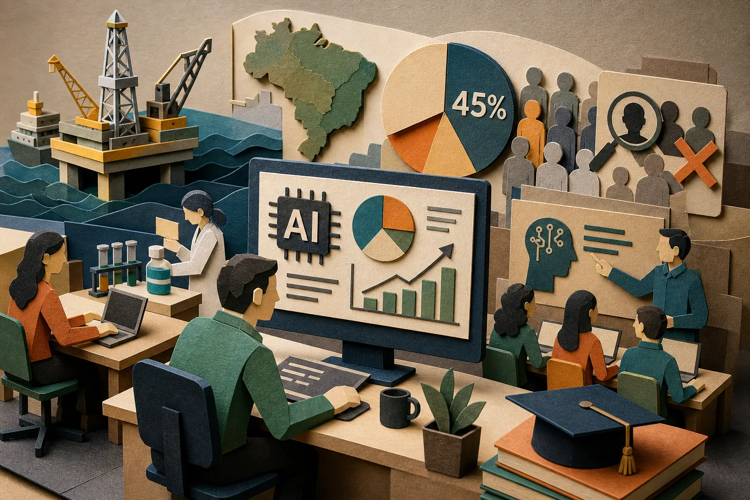 Adoção de inteligência artificial cresce no Brasil, mas esbarra na escassez de talentos