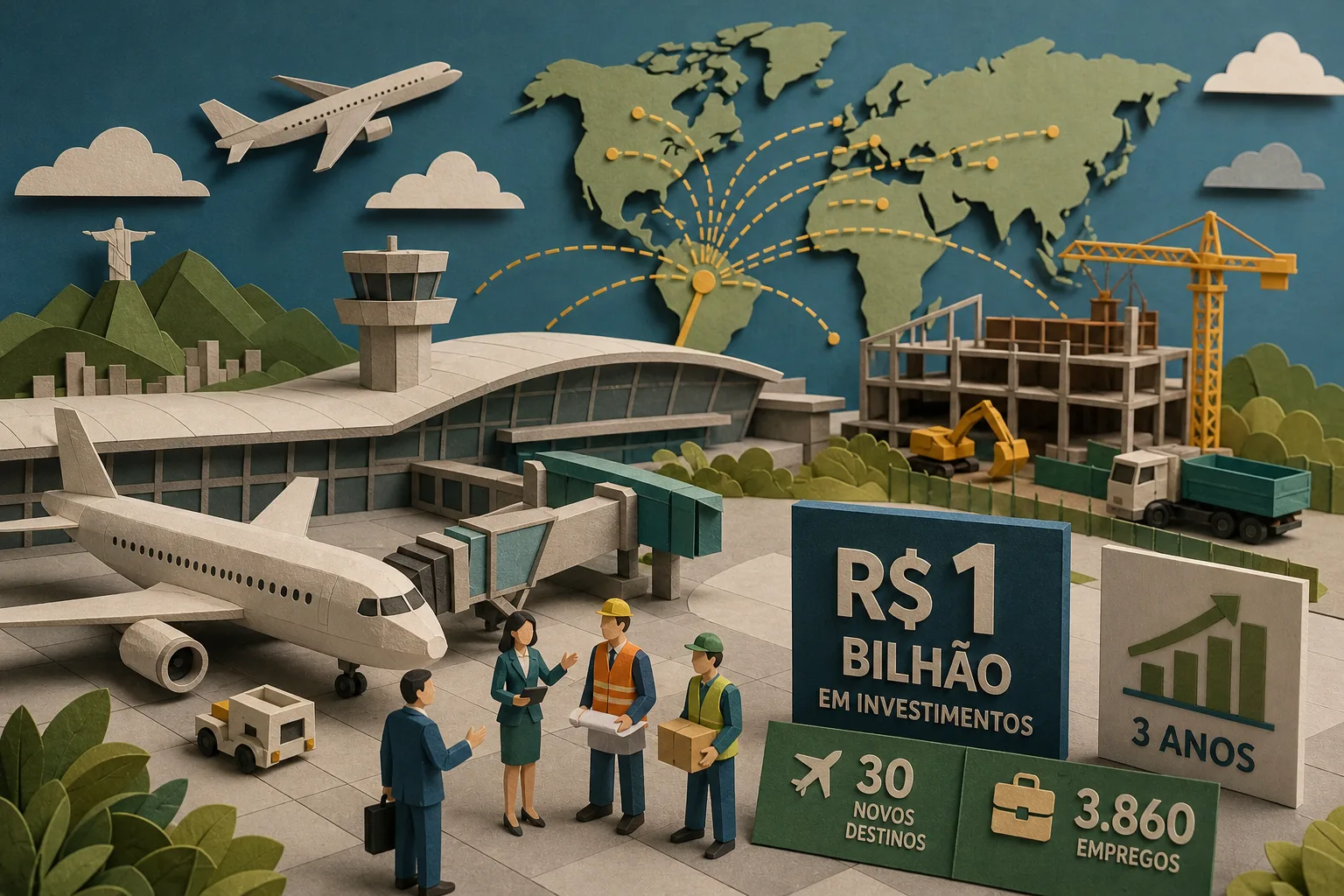 Aena vai injetar R$ 1 bilhão no Galeão para criar vagas e ampliar conexões