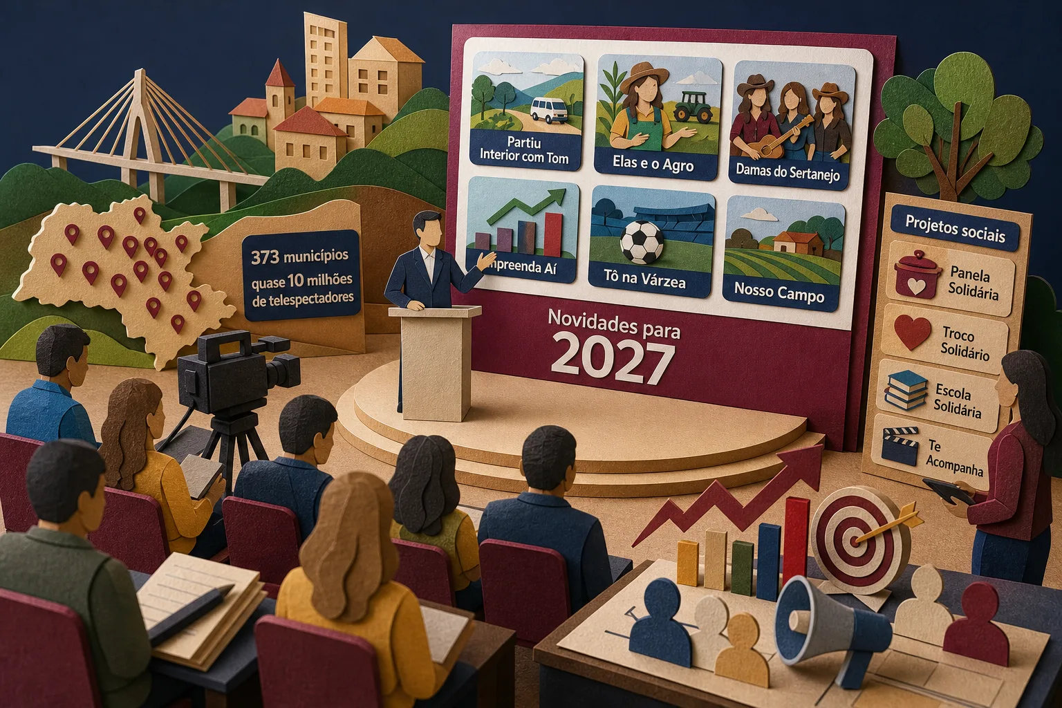 Afiliada paulista revela projetos inéditos de jornalismo e entretenimento para 2027