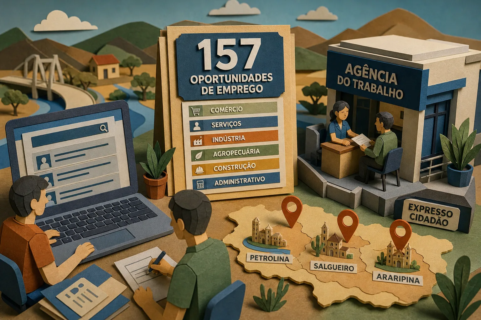 Agência do Trabalho reúne 157 oportunidades de emprego no Sertão de Pernambuco
