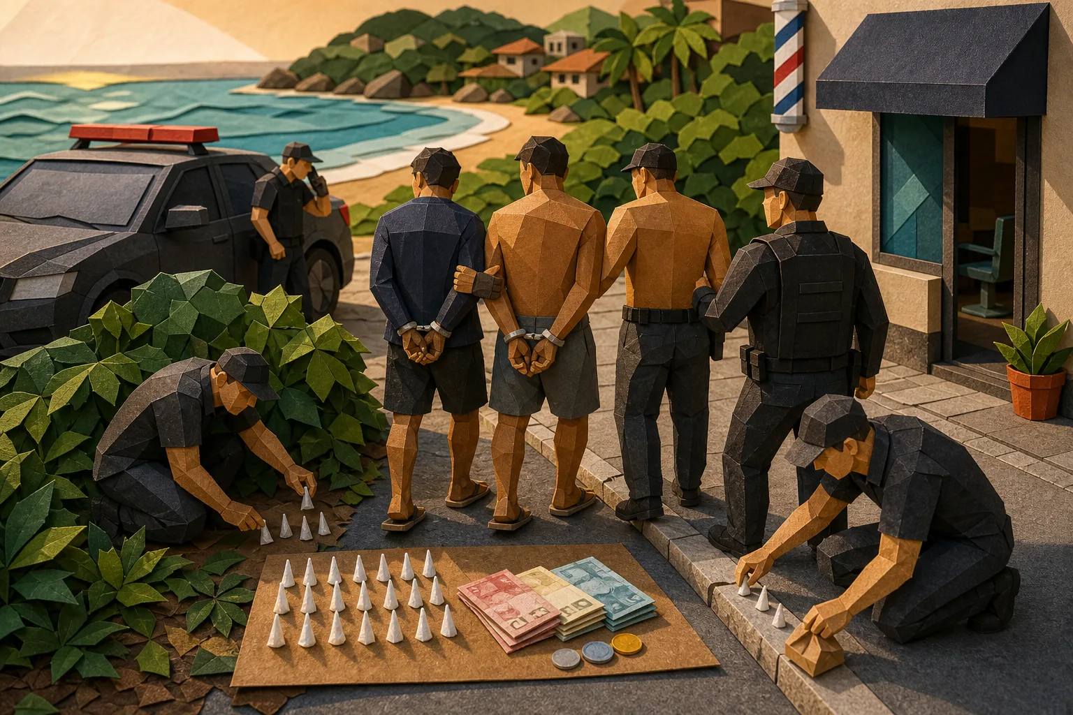 Agentes prendem dupla em flagrante por tráfico de drogas em Armação dos Búzios