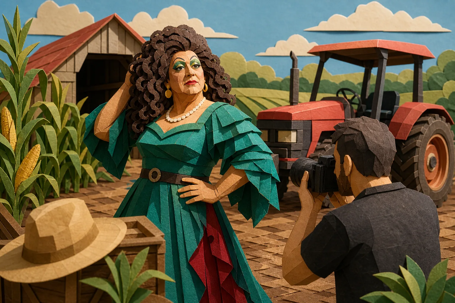 Agricultor do Paraná posa como drag queen para projeto acadêmico do filho