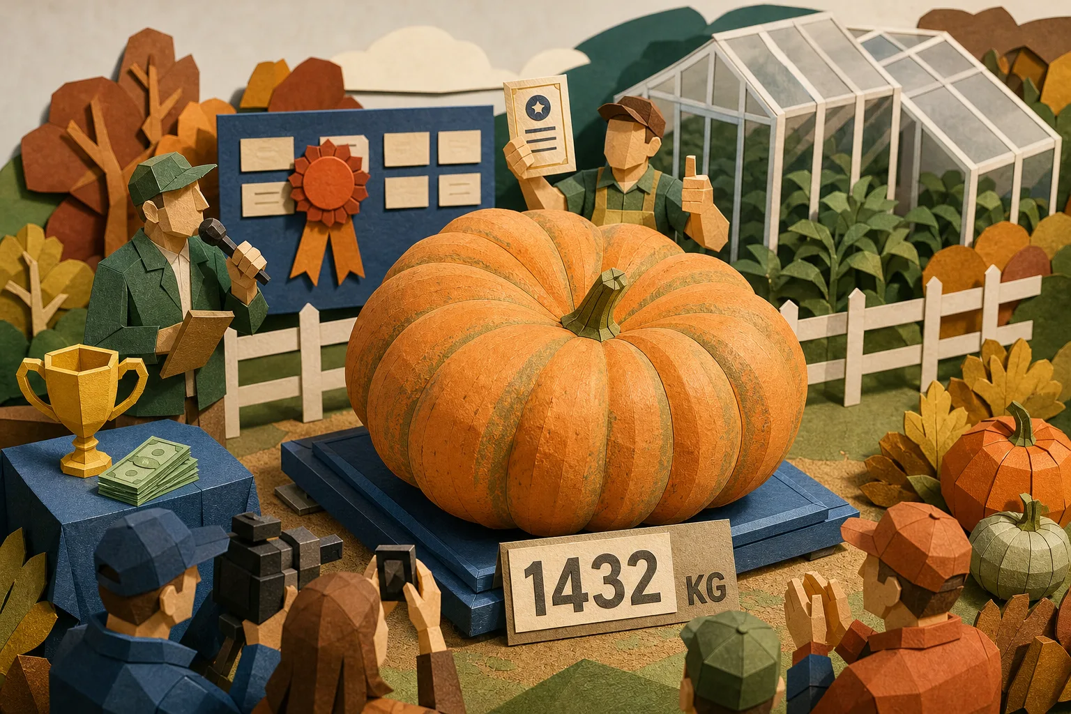 Agricultor dos EUA cultiva abóbora de 1,4 tonelada e aguarda validação de recorde