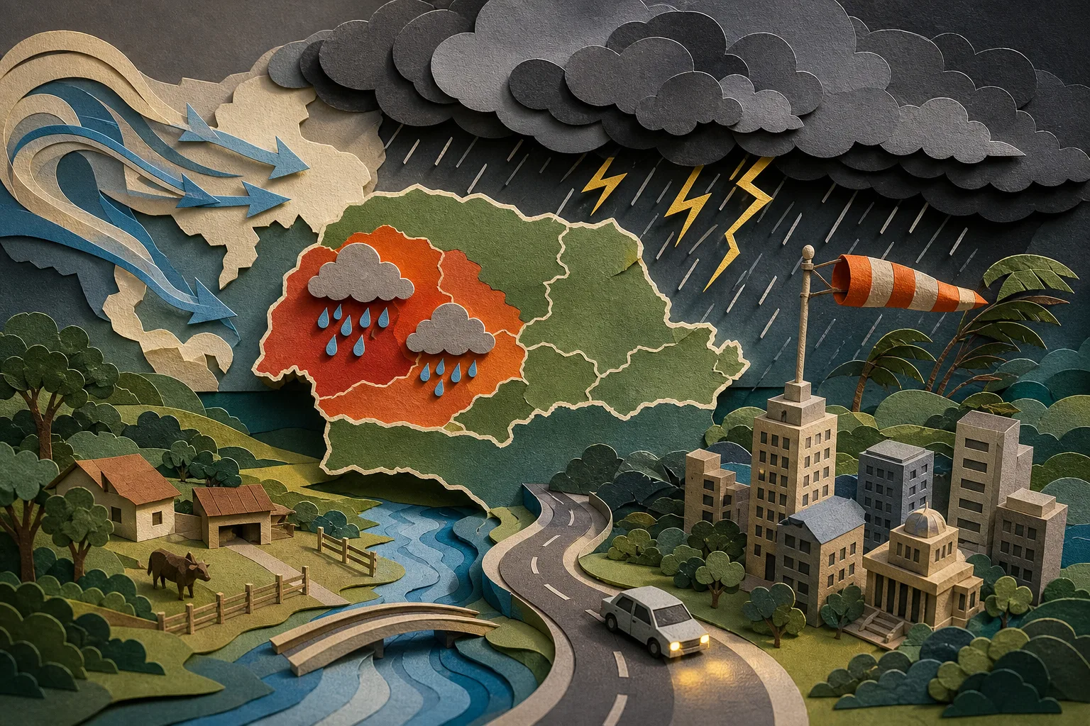 Alerta meteorológico prevê tempestades e ventos de 85 km/h no Paraná