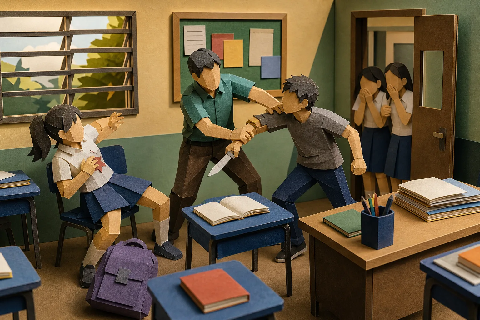Aluna de 12 anos é atacada por colega com faca em sala de aula no Pará