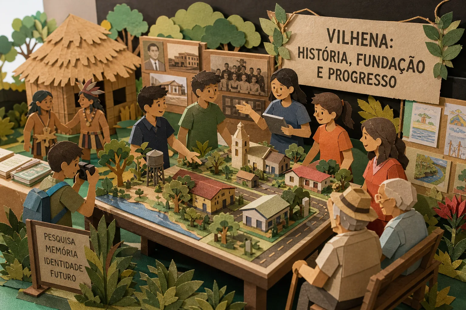 Alunos de escola em Rondônia resgatam raízes históricas de Vilhena em feira cultural