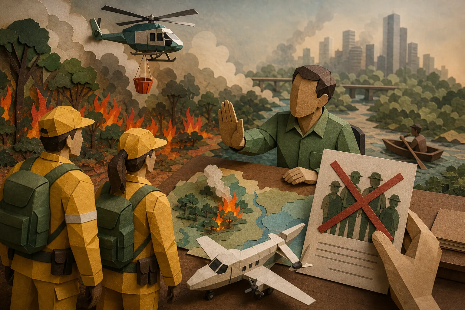 Amazonas abriu mão de reforço federal contra incêndios florestais, afirma ministério