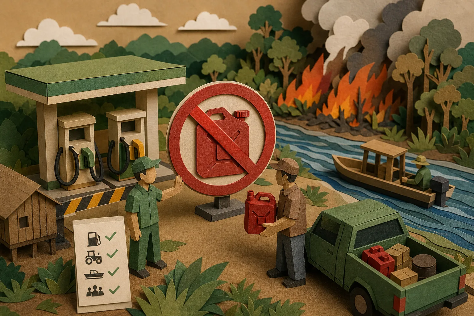 Amazonas proíbe abastecimento em recipientes para frear incêndios florestais