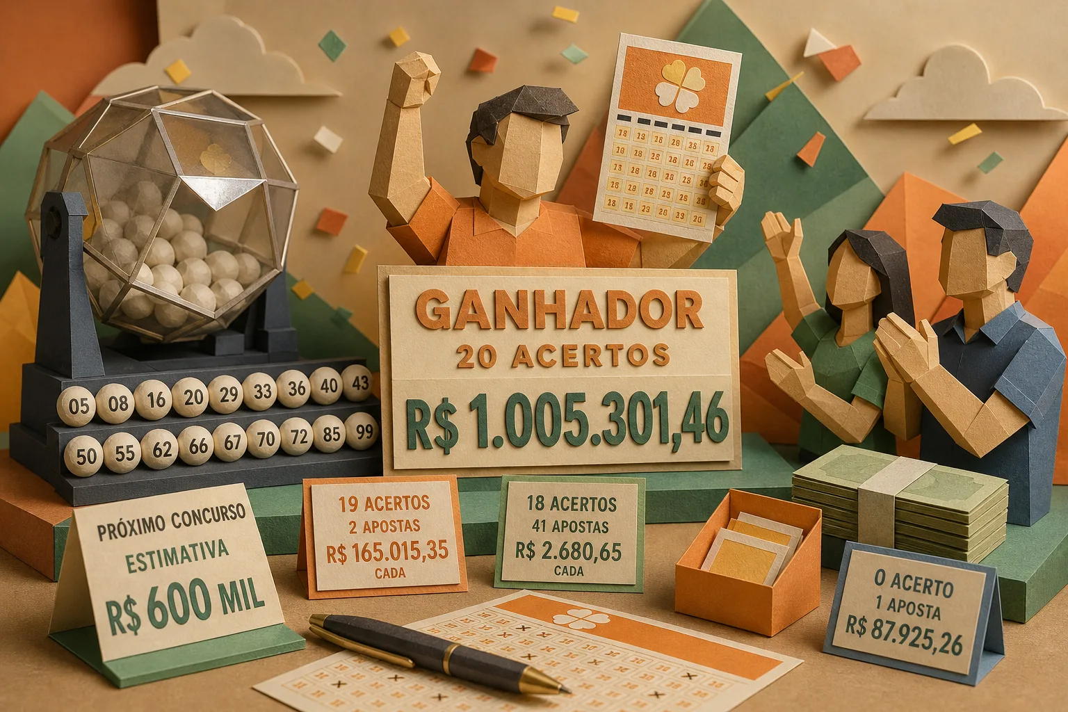 Aposta única leva mais de R$ 1 milhão no concurso 2991 da Lotomania