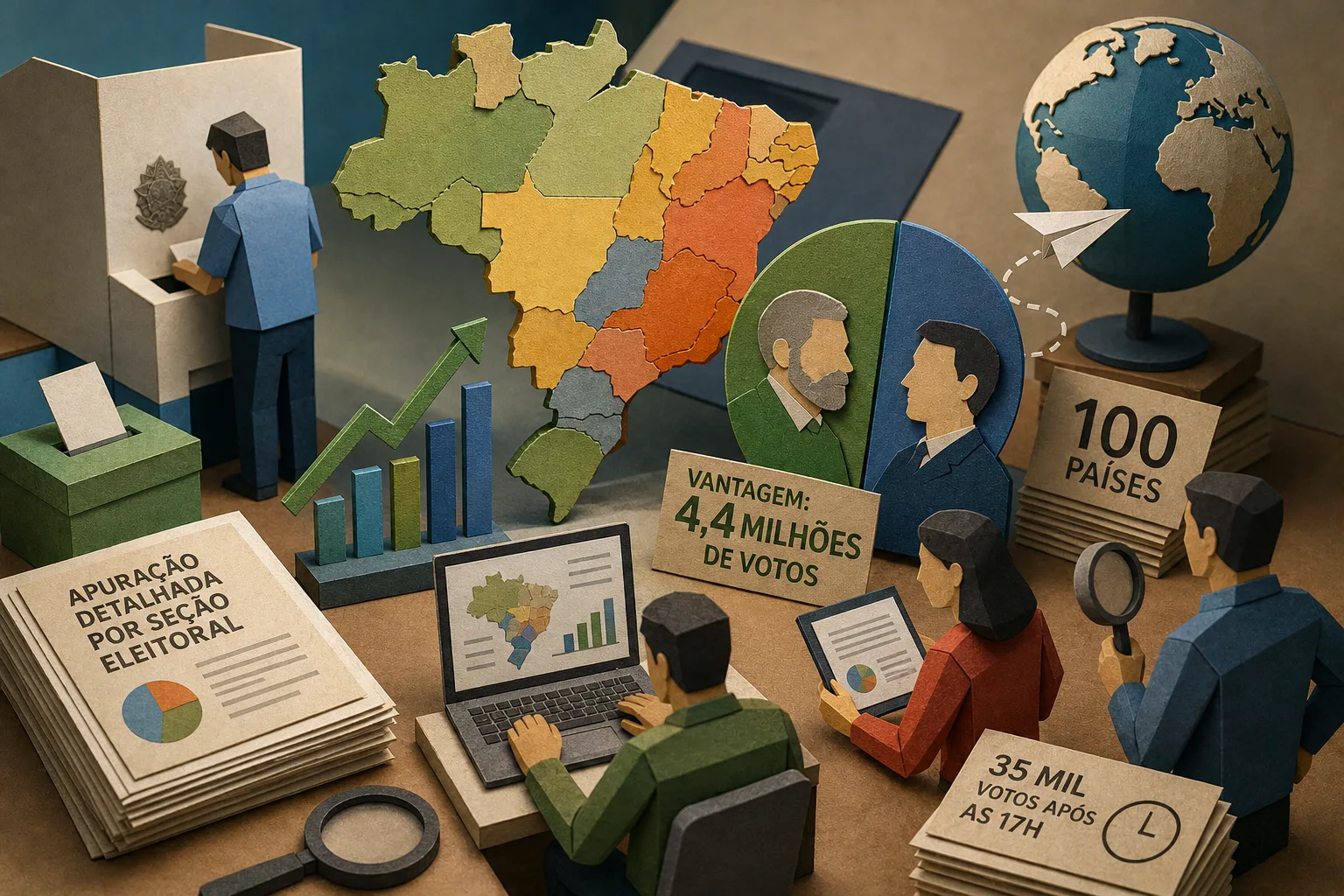 Apuração detalhada exibe desempenho de candidatos a presidente por seção eleitoral