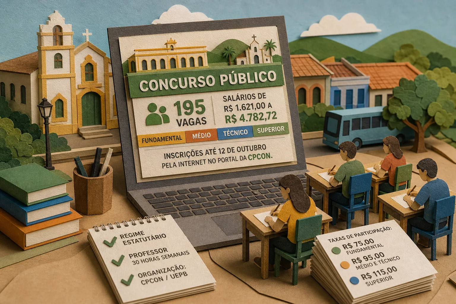 Areia no Brejo paraibano abre processo seletivo com ganhos de até R$ 4,7 mil