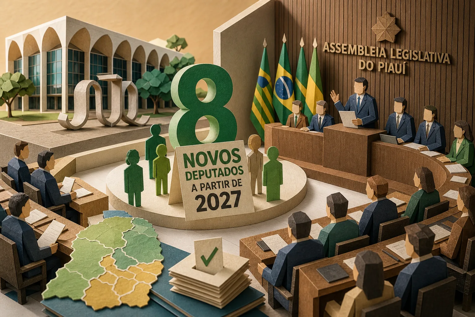 Assembleia Legislativa do Piauí terá oito novos deputados a partir de 2027