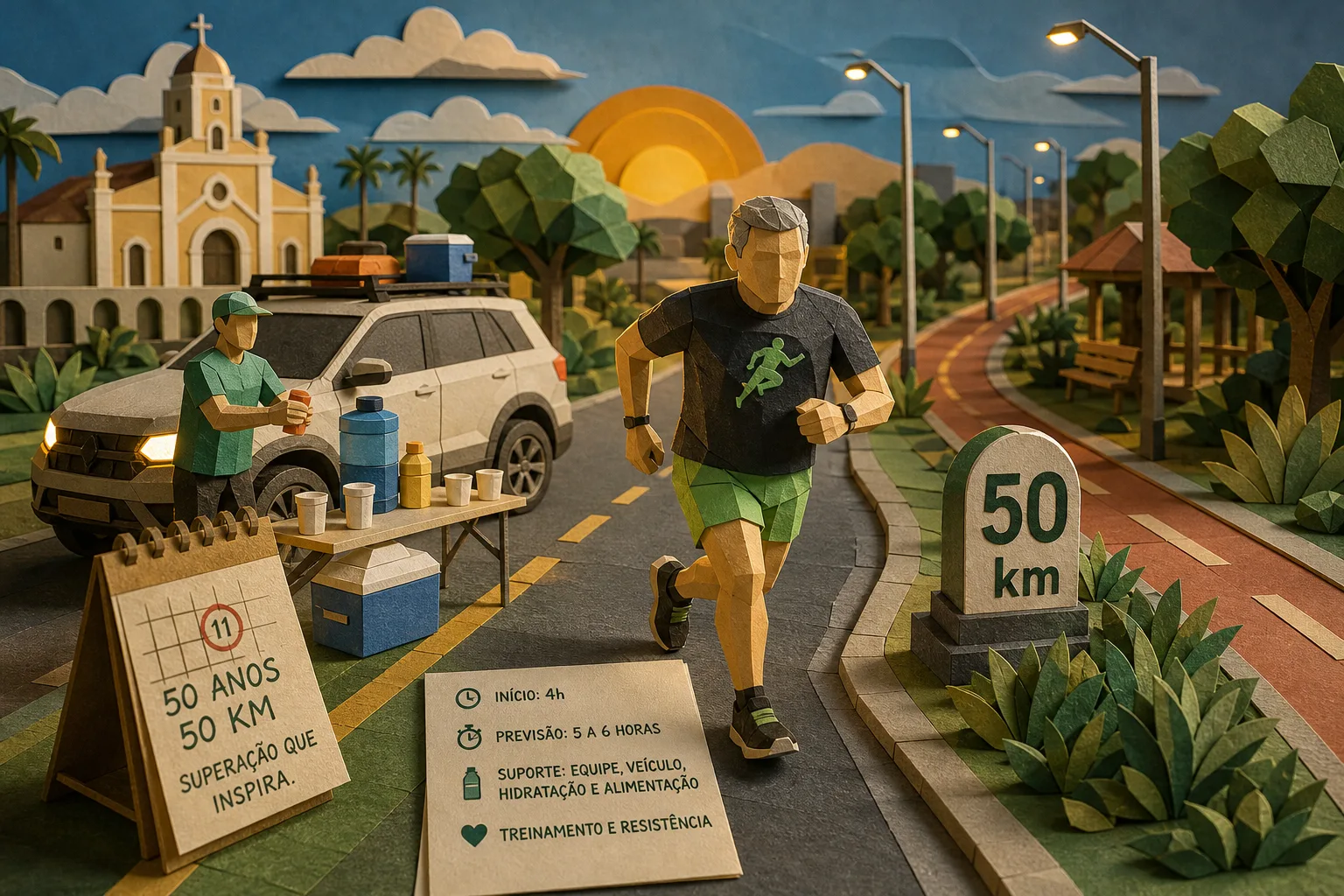 Atleta alagoano percorre 50 quilômetros para festejar meio século de vida
