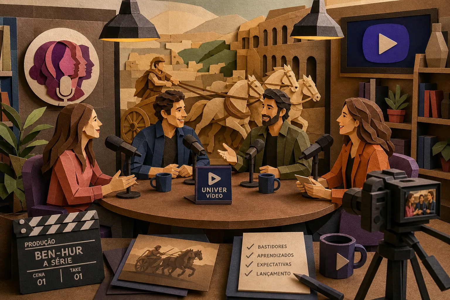 Atores revelam bastidores da série Ben-Hur durante conversa em podcast