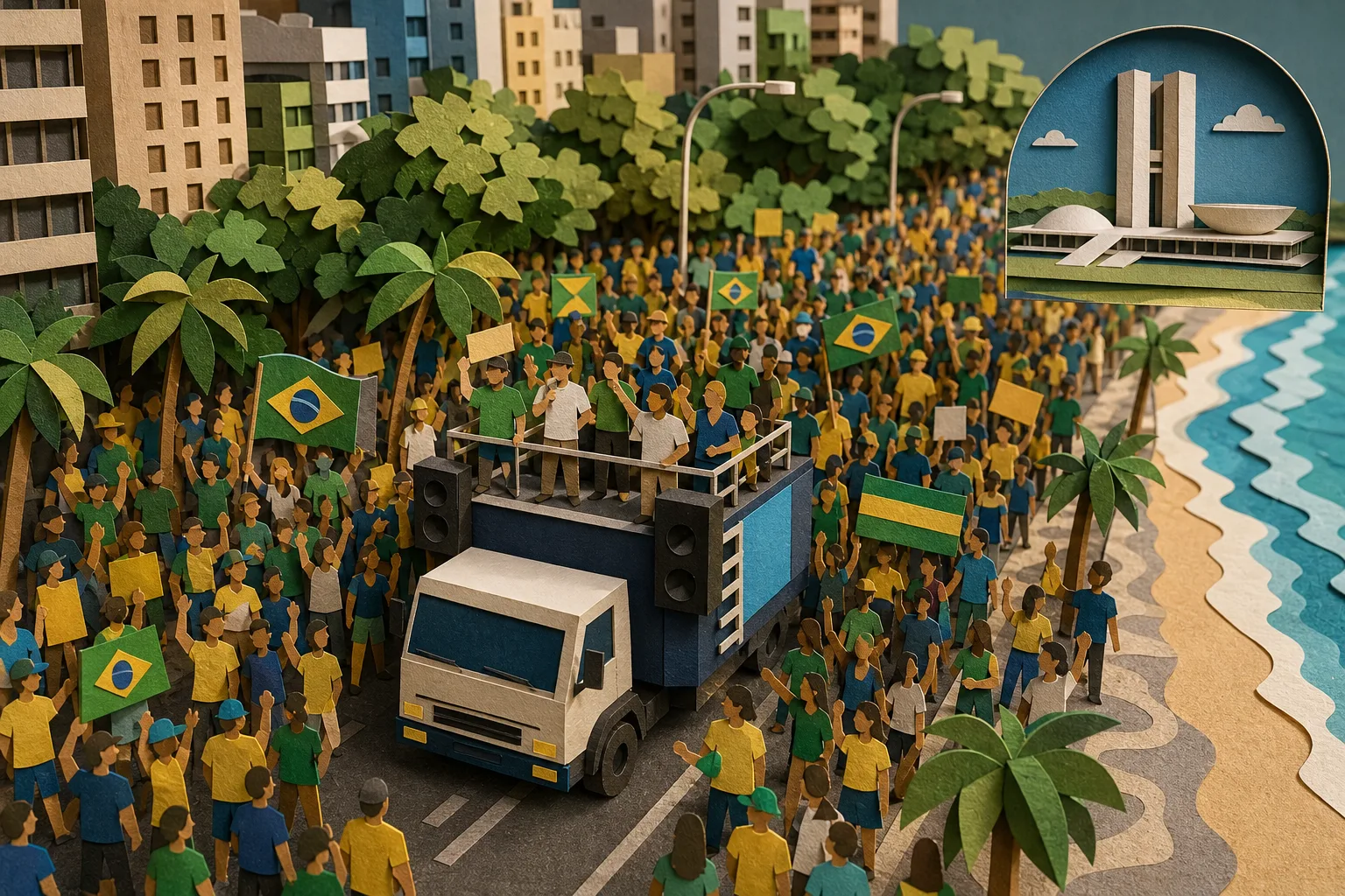 Atos de campanha pró-Flávio Bolsonaro reúnem eleitores em capitais do Nordeste