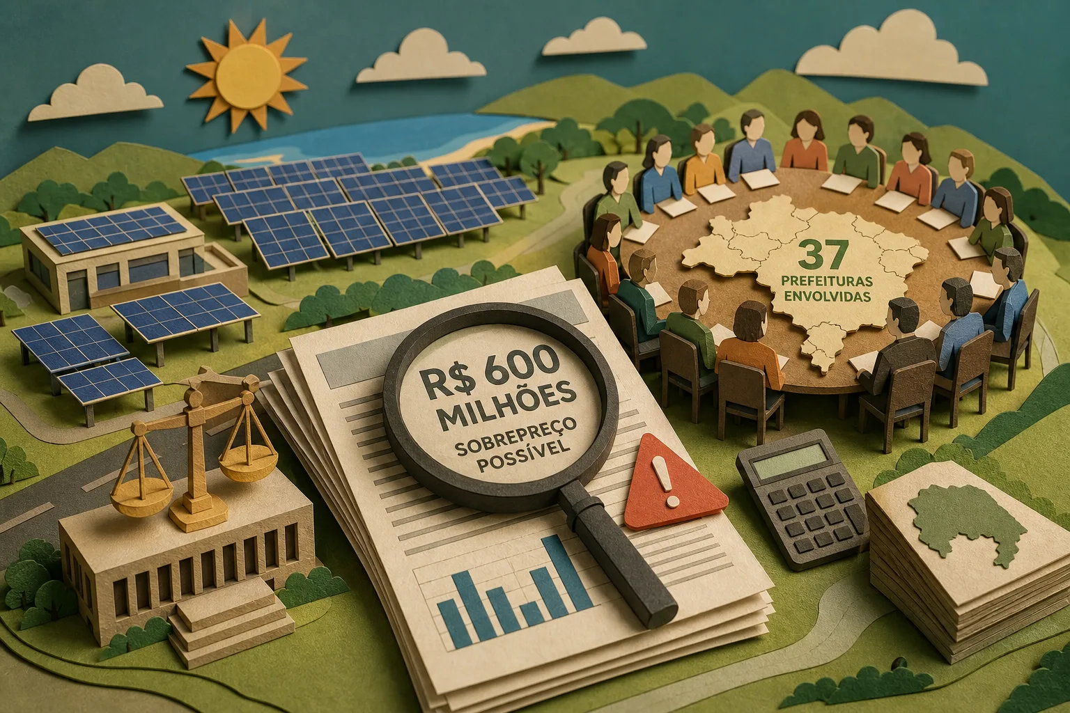 Auditoria aponta possível sobrepreço de R$ 600 milhões em usinas solares no RN