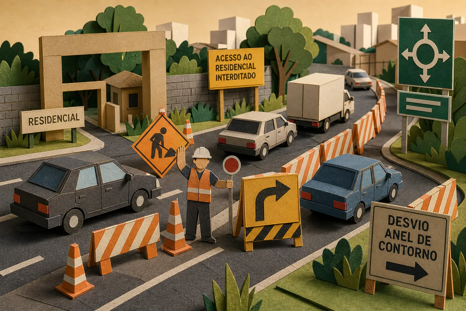 Avenida Artêmia Pires tem mudança no trânsito para entrada de residencial