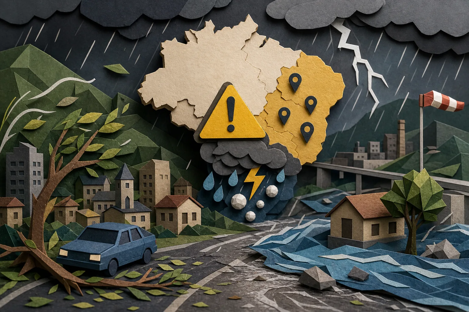 Aviso de chuva forte e rajadas de vento atinge 21 municípios do leste mineiro