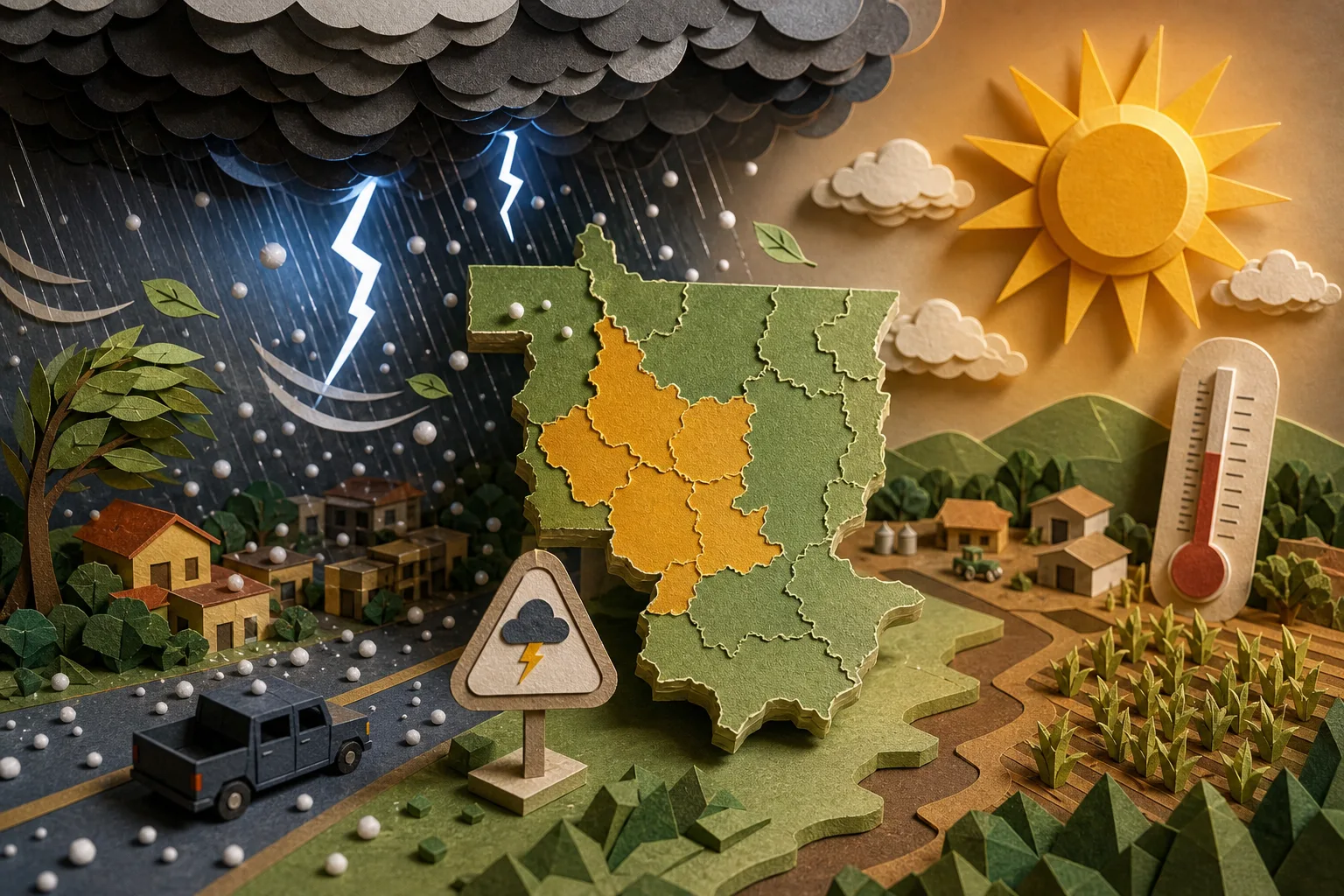 Aviso meteorológico prevê chuva intensa e granizo em 69 municípios de Mato Grosso