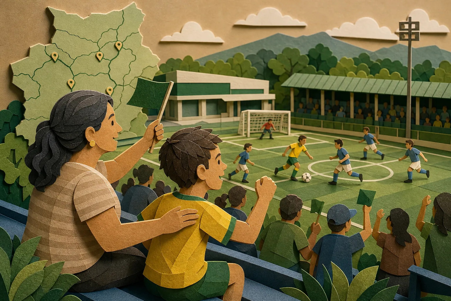 Avó vai a estádio pela primeira vez para incentivar jovem atleta em torneio de Roraima