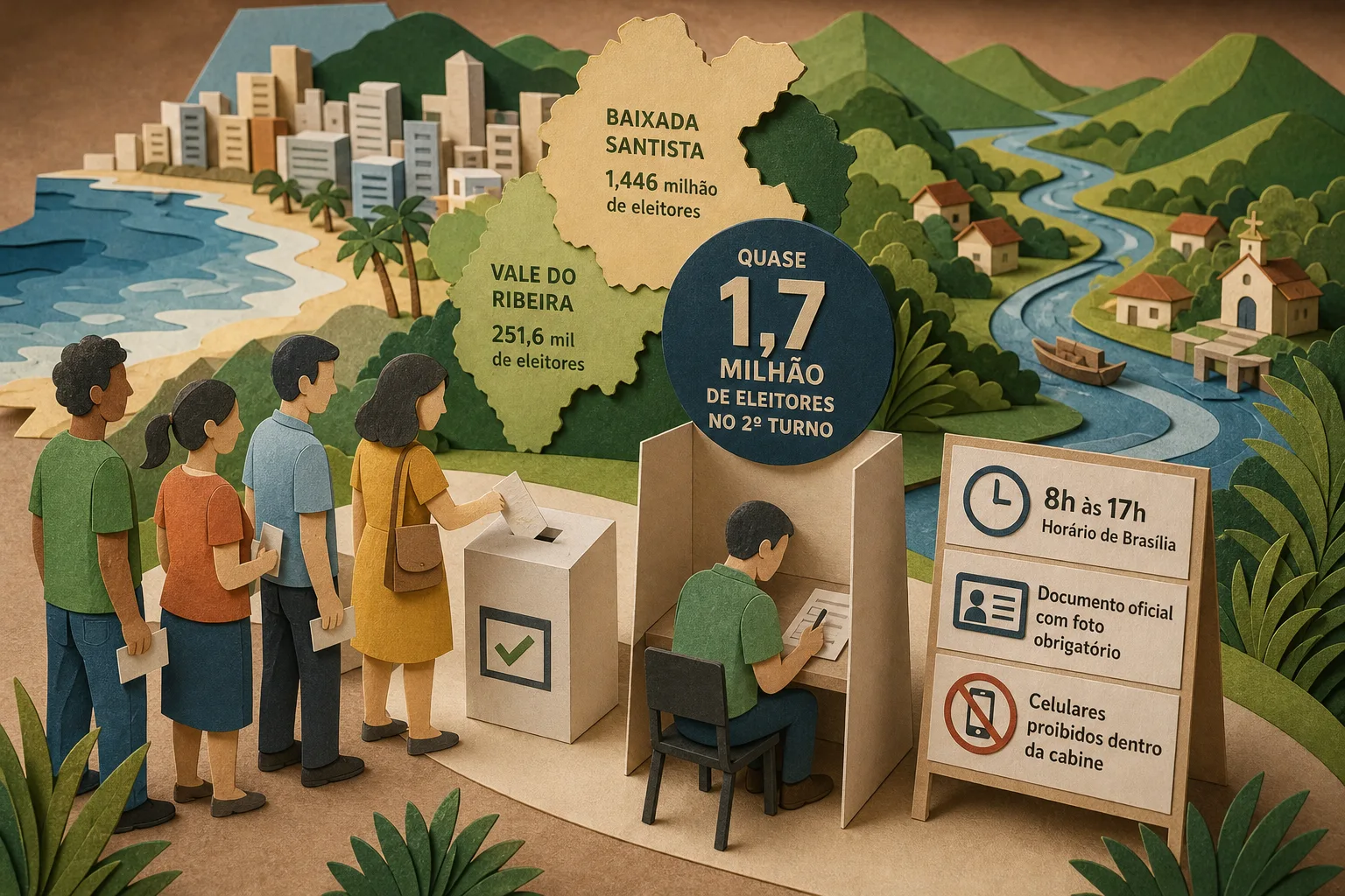 Baixada Santista e Vale do Ribeira reúnem quase 1,7 milhão de eleitores no 2º turno