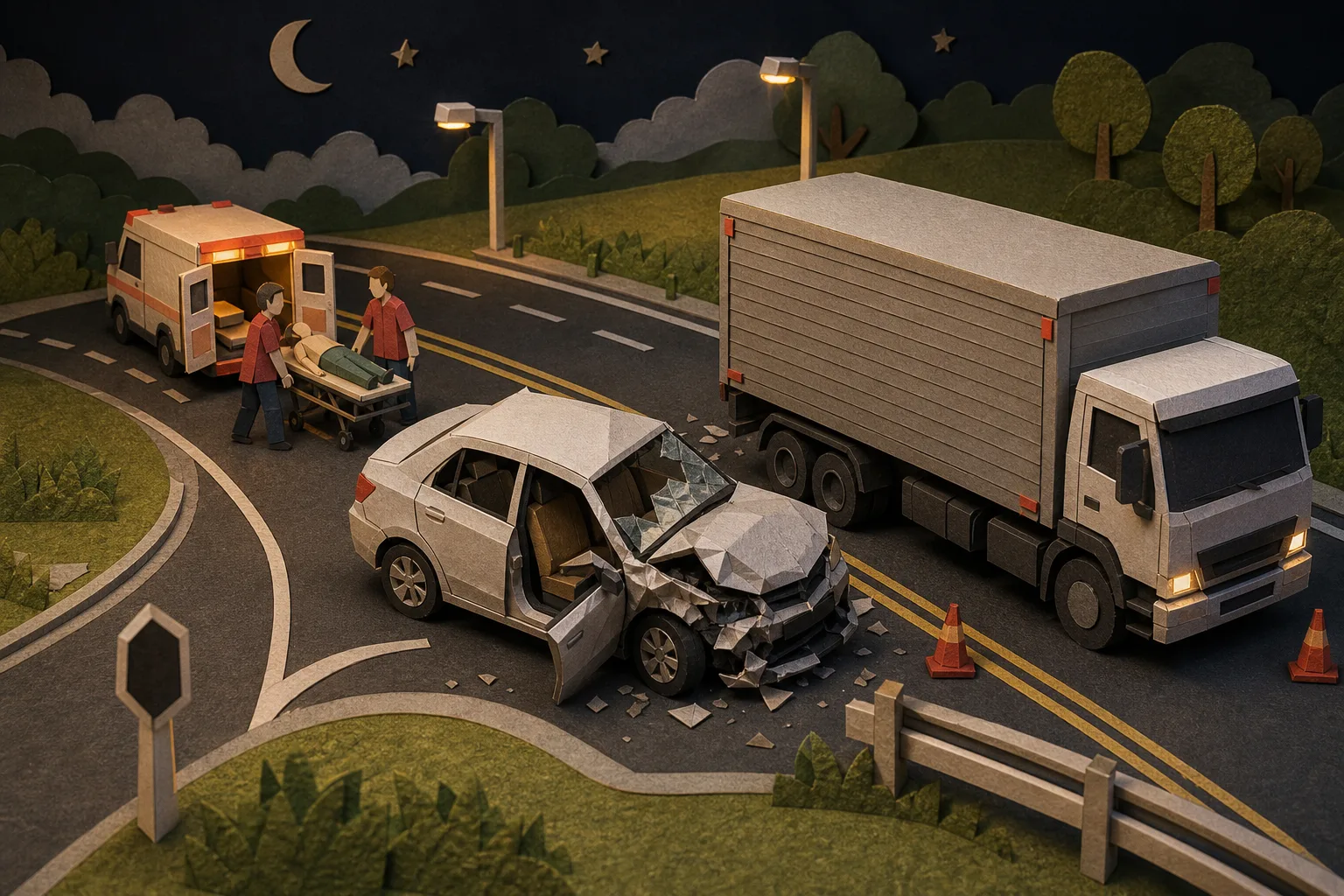 Batida entre carro e caminhão resulta na morte de dois idosos em rodovia de Andradina
