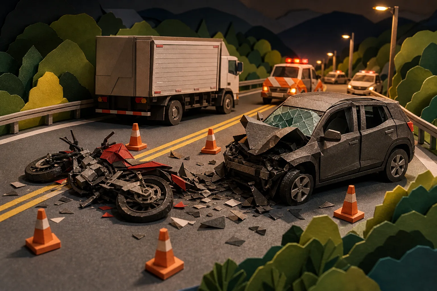 Batida frontal entre carro e moto provoca duas mortes na Rodovia dos Tamoios