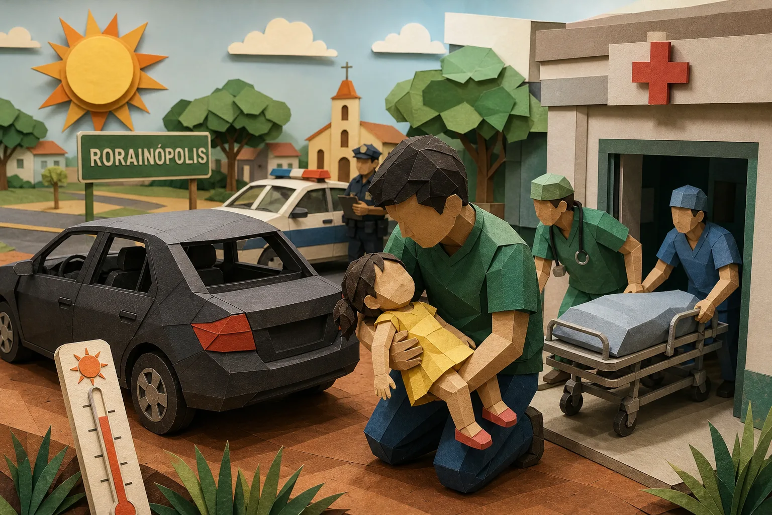 Bebê de dois anos morre após três horas trancada em automóvel no interior de Roraima