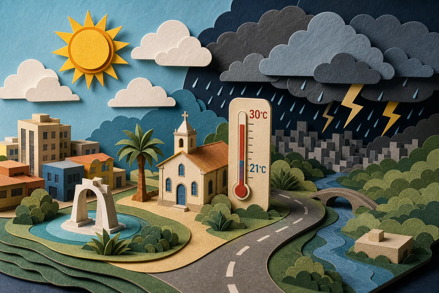 Betim terá domingo com máxima de 30°C e previsão de chuva com trovoadas à noite
