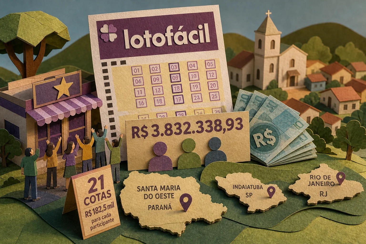 Bolão de Santa Maria do Oeste fatura mais de R$ 3,8 milhões na Lotofácil