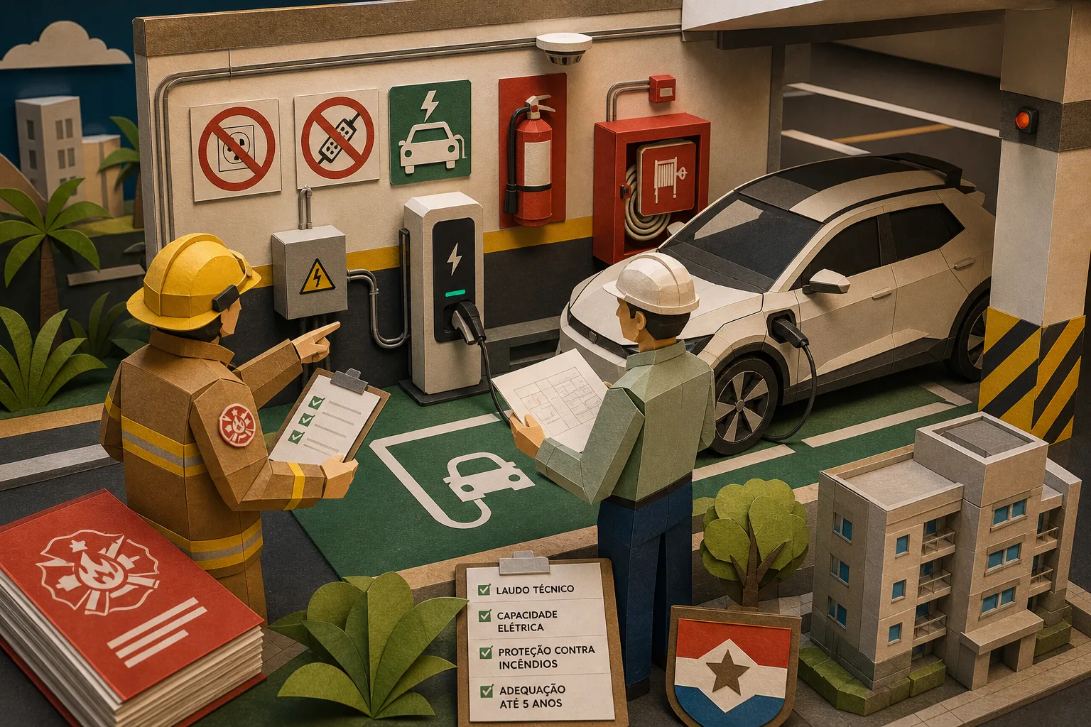 Bombeiros de AL regulamentam pontos de recarga para carros elétricos em prédios