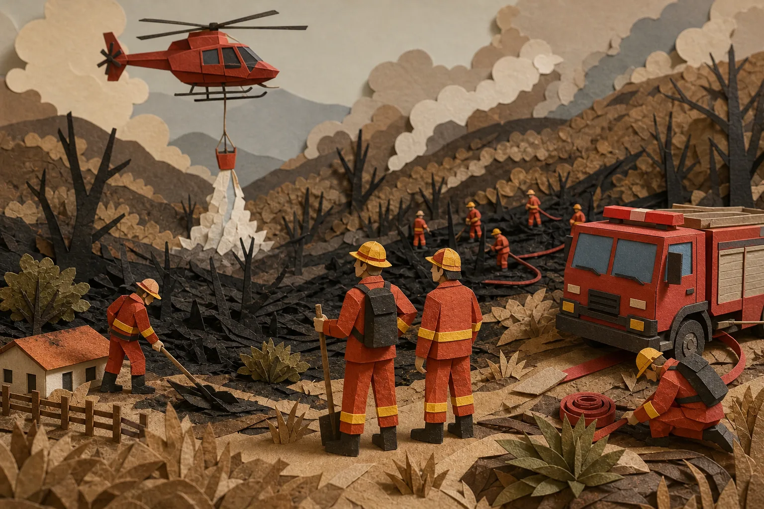 Bombeiros encerram combate a queimada de grandes proporções na Paraíba