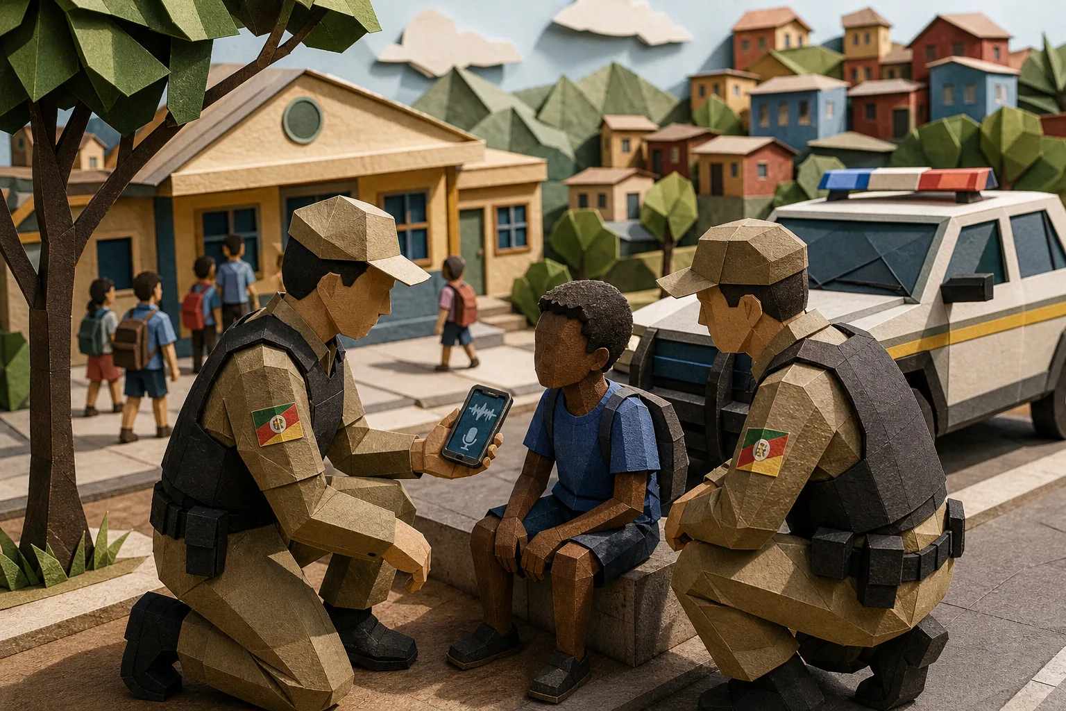 Brigada Militar usa inteligência artificial para ajudar garoto haitiano no RS