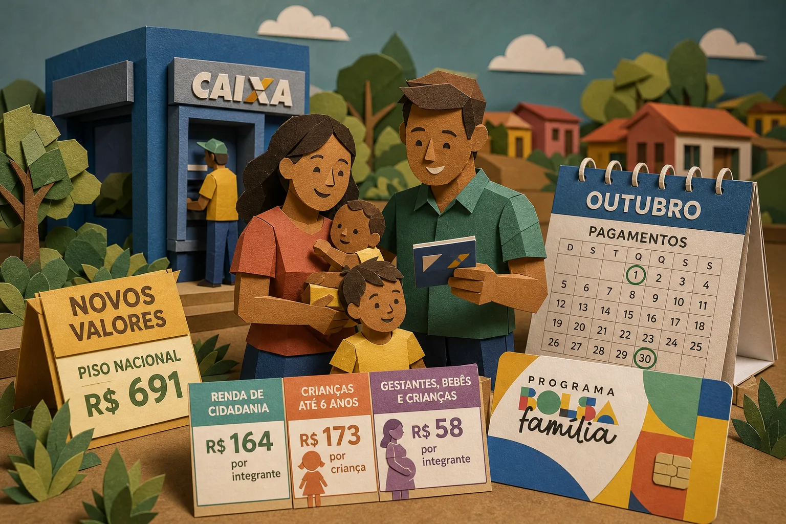 Caixa libera repasses de outubro do Bolsa Família com novos valores reajustados