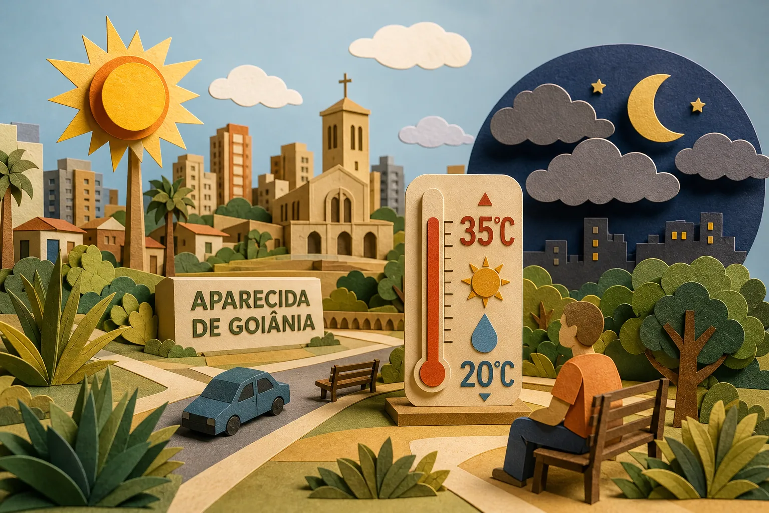 Calor atinge 35ºC e tempo seco predomina em Aparecida de Goiânia nesta terça