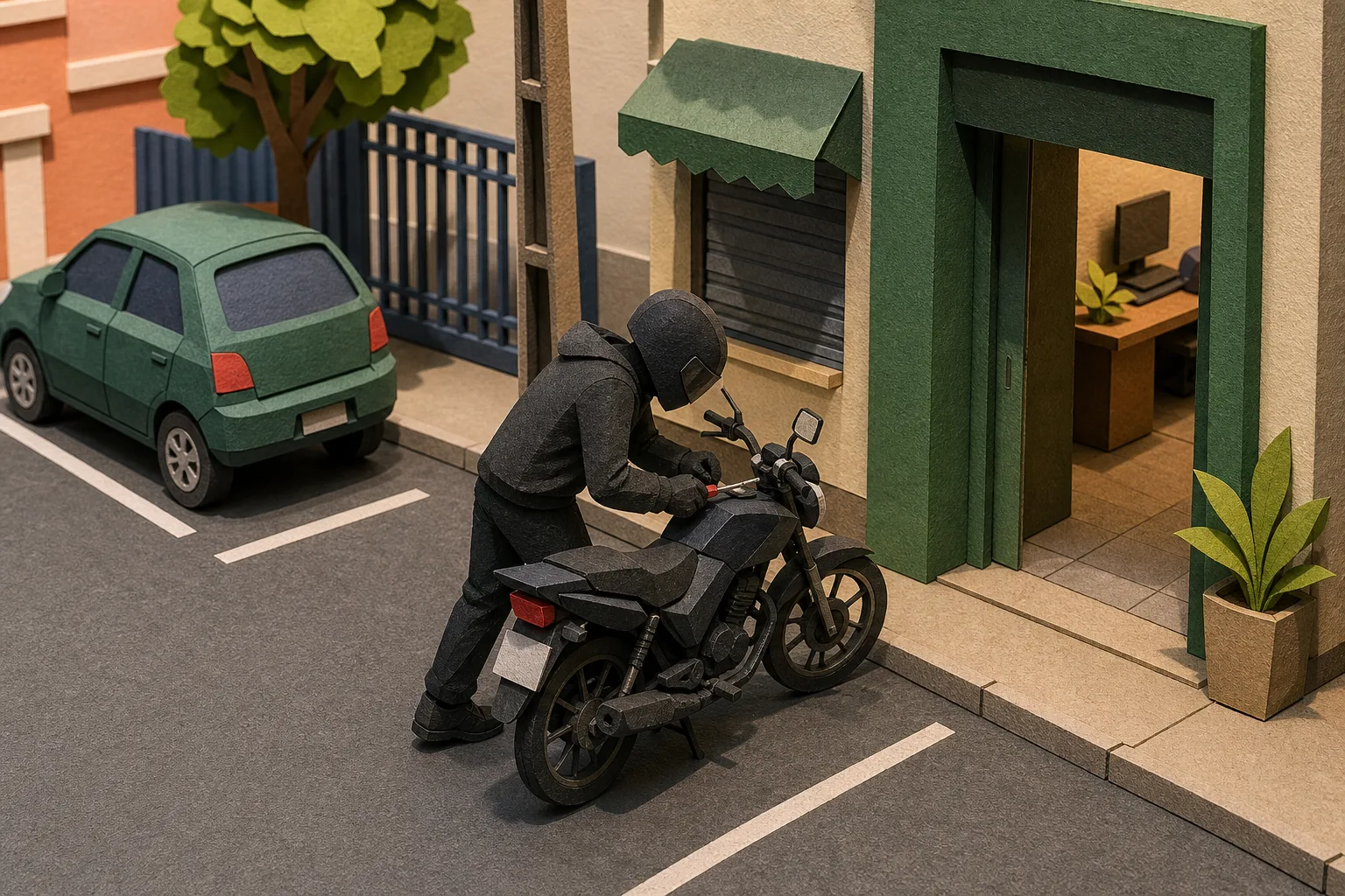 Câmera registra homem destravando e furtando motocicleta no Centro de Mogi Guaçu