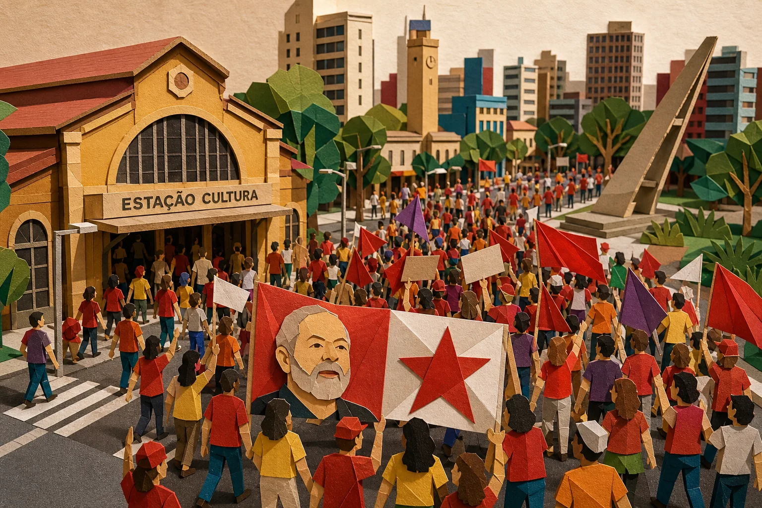Caminhada em defesa da reeleição de Lula reúne apoiadores nas ruas de Campinas