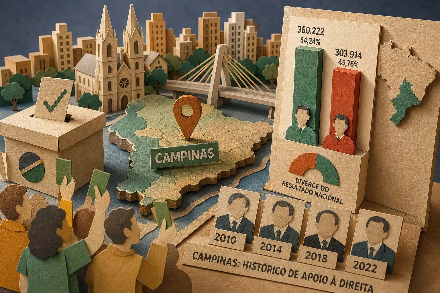 Campinas mantém histórico de apoio à direita e diverge do resultado nacional