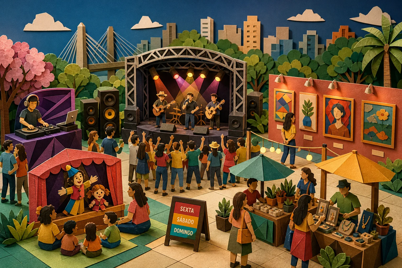 Campo Grande reúne shows, teatro e feiras ao ar livre durante o fim de semana