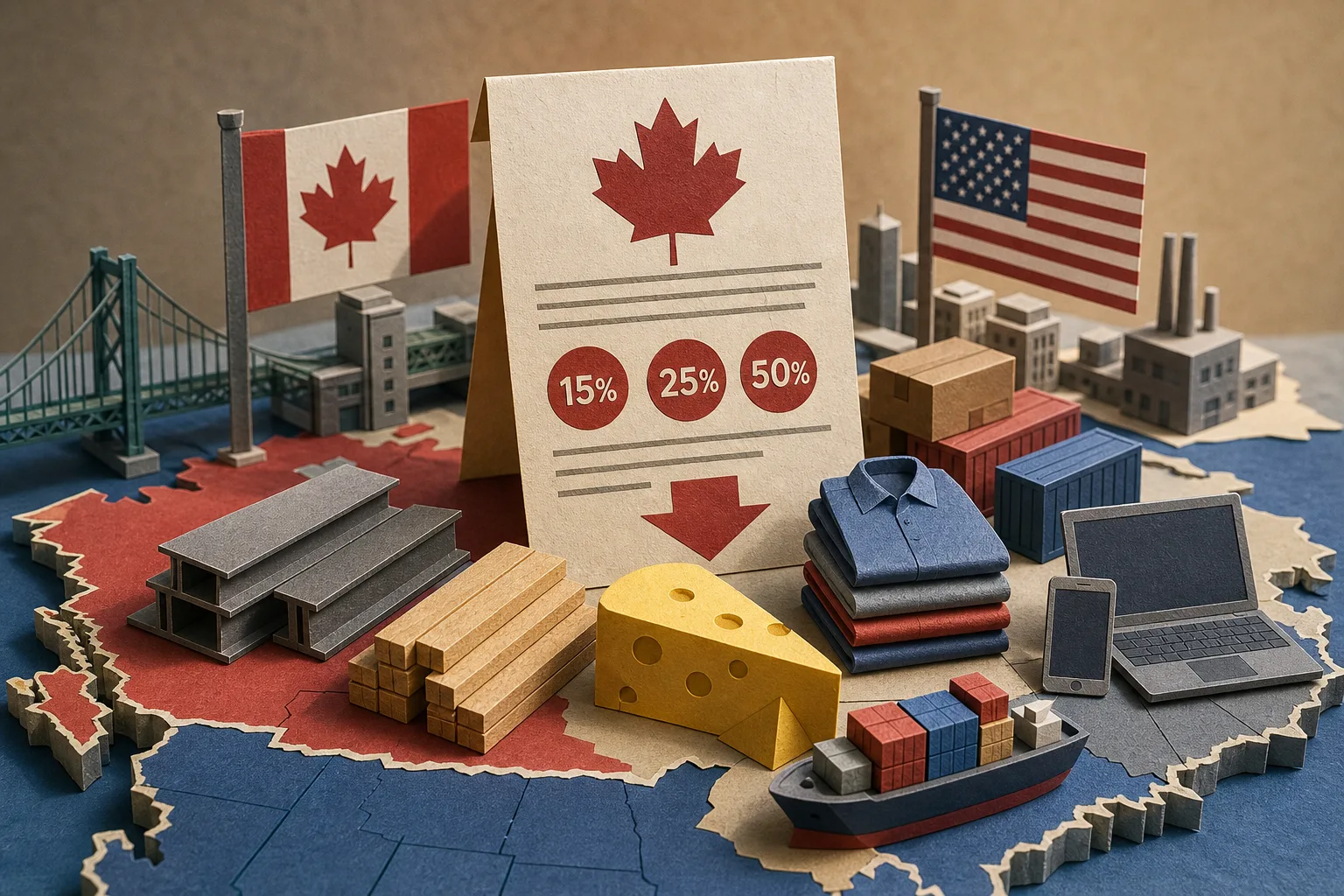 Canadá começa a aplicar taxas sobre US$ 20 bilhões em produtos dos EUA