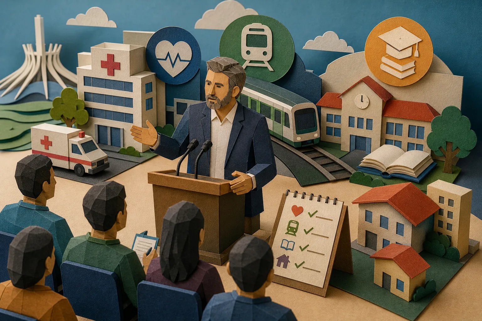 Candidato ao GDF Leandro Grass apresenta propostas para saúde transporte e educação