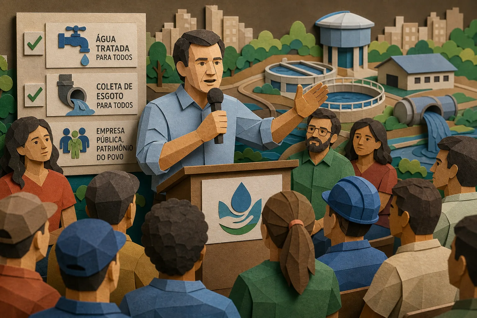 Candidato do PT ao governo de Goiás defende manutenção da Saneago como empresa pública