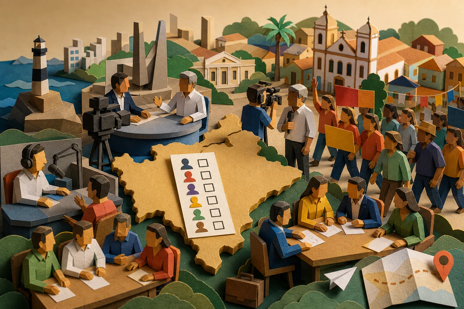 Candidatos ao governo da Bahia realizam entrevistas e atos de campanha